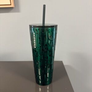Starbucks Emerald Green Tumbler with Straw